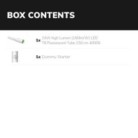 Set van 2 LED TL Buizen 150 cm - T8 (G13) - 24W 3840lm - 160lm/W - High lumen - vervangt 128W (128W/840) - 4000K - flikkervrij - thumbnail