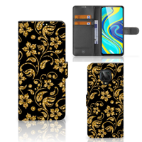 Xiaomi Redmi Note 9 Pro | Note 9S Hoesje Gouden Bloemen - thumbnail