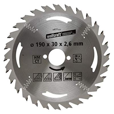 Wolfcraft Handcirkelzaagblad | HM | 28 Zähne | Ø190mm | 1 stuk - 6477000