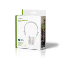 Bedrade Koptelefoon | 1,2 m Ronde Kabel | On-Ear | Opvouwbaar | Wit - thumbnail