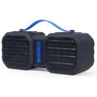 Draagbare Bluetooth speaker Zwart/blauw - thumbnail