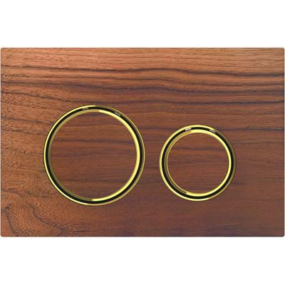 Bedieningsplaat Geberit Sigma 50 Round voor 2-toets Spoeling Messing Goud / Amerikaans noten Bedieningsplaat Geberit Sigma 50 Round voor 2-toets Spoeling Messing Goud / Amerikaans noten