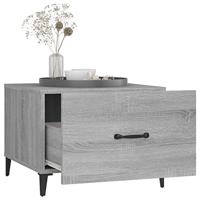 Salontafels 2 st met metalen poten 50x50x40 cm grijs sonoma - thumbnail