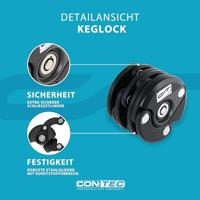 CONTEC vouwslot "keglock" ct faltschl. keglock 60 cm, black - thumbnail