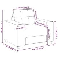 Fauteuil 60 cm fluweel zwart - thumbnail