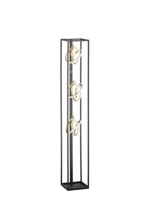 Fischer & Honsel Design staande lampGisi zwart met goud - 40286