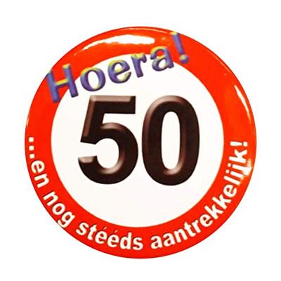 Button klein - 50 jaar verkeersbord