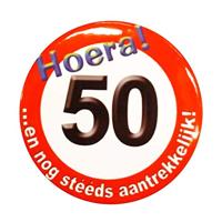 Button klein - 50 jaar verkeersbord - thumbnail