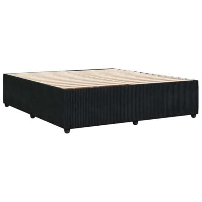 Bedframe zonder matras 200x200 cm fluweel zwart