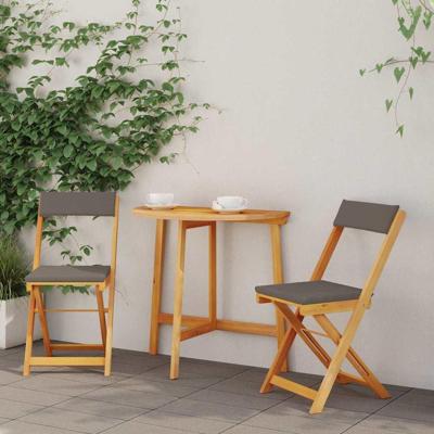Bistroset 3 pcs Bruin Massief acaciahout