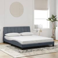 Bedframe zonder matras 160x200 cm fluweel donkergrijs - thumbnail