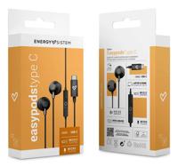 Energy Sistem EasyPods Type C hoofdtelefoon met kabel (type C, microfoon, voice assistant, afspeelcontroller, comfi-fit) - thumbnail