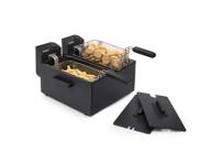 Princess 183028 Friteuse met dubbele koudezone 6 l 2x 1800 W Zwart - thumbnail