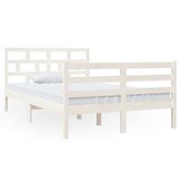Bedframe massief hout wit 120x190 cm - thumbnail