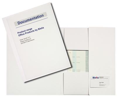 Offertemap Pearl 2 A4 met insteektas 3 kleppen wit