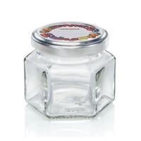 Leifheit 3209 jampot zeshoekig 106 ml glas/zilver - thumbnail