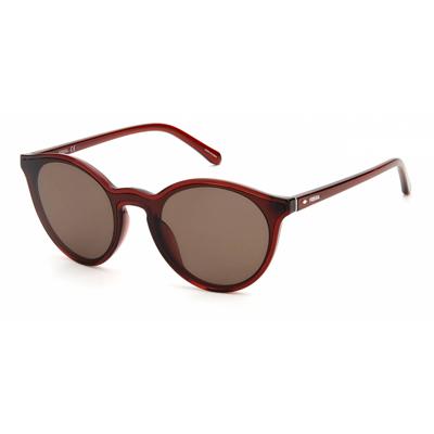 Fossil zonnebril 3108/G/S dames cat. 3 rond rood/bruin