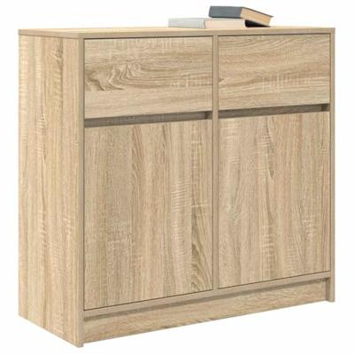Dressoir met lade 80x34x76 cm spaanplaat sonoma eikenkleurig