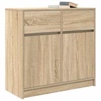 Dressoir met lade 80x34x76 cm spaanplaat sonoma eikenkleurig - thumbnail