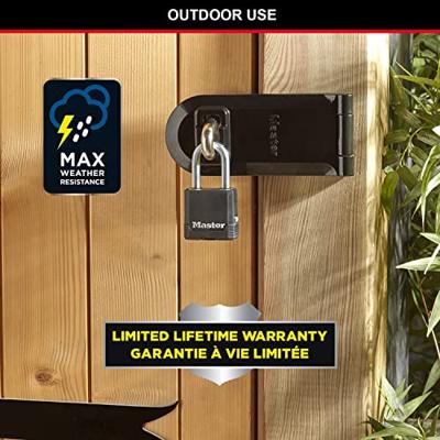 Masterlock 48mm laminated steel padlock - anti-rust thermoplastic cover - 38mm oc - M115EURDLF - thumbnail