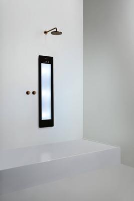 Sunshower Round Medium Plus infrarood + UV licht inbouw 140x33x10cm Black M0600-M0102