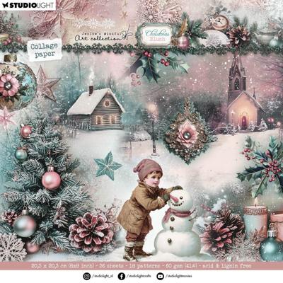 Studio Light • jenine's mindful art christmas blush collage paper pad backgrounds & elements
