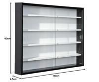 Vitrine Compilati - zwart/wit - 60x80x9,5 cm - thumbnail