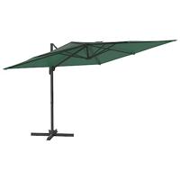 VidaXL Zweefparasol met aluminium paal 300x300 cm groen - thumbnail