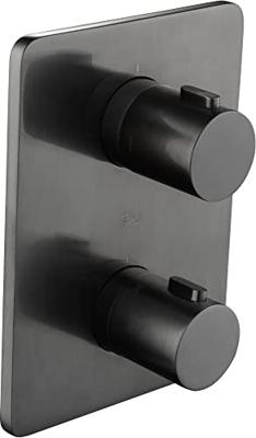 Ben Lavion Square C afbouwset voor 3-weg omstelling en thermostaat gunmetal pvd