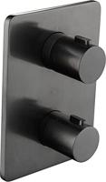 Ben Lavion Square C afbouwset voor 3-weg omstelling en thermostaat gunmetal pvd - thumbnail