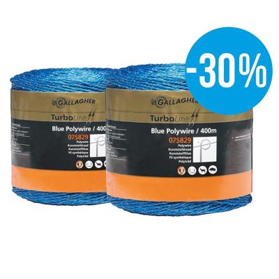 Gallagher Duopack TurboLine blauw Kunststofdraad 2x400m Gallagher Duopack TurboLine blauw Kunststofdraad 2x400m