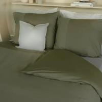 Dommelin Dommelin Dekbedovertrek Liva Percal 200tc Olijf 260x200/220 - thumbnail