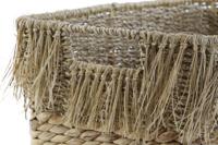 Mandenset DKD Home Decor Bruin Multicolour Natuurlijk Franjes 40 x 30 x 26 cm - thumbnail