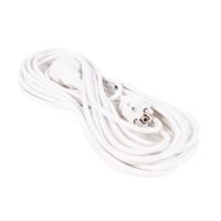 Verlengsnoer wit 10M, met randaarde (hangverpakking) - thumbnail