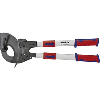Knipex 95 32 060 95 32 060 Ratel-kabelsnijder Geschikt voor (striptechniek) Aluminium- en koperkabel, een- en meerdraads 60 mm 740 mm²