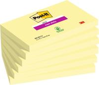 Post-it Super Sticky notes, 90 vel, ft 76 x 127 mm, pak van 6 blokken, kanariegeel - thumbnail