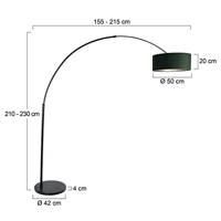 Steinhauer Vloerlamp Sparkled light 8127 zwart kap groene velours - thumbnail