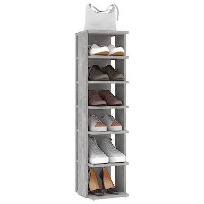 VidaXL Schoenenkasten 2 st 27,5x27x102 cm betongrijs