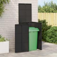 Afvalbak Box Zwart 65 x 80 x 115 cm Polyetheen - thumbnail