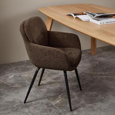 Woood Runa eetkamerstoel chenille Bruin