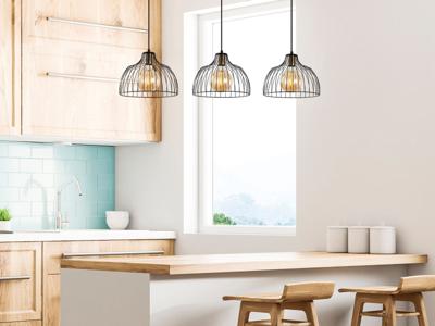 Hanglamp KUMPUR 3 lampen zwart Hanglamp KUMPUR 3 lampen zwart