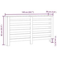 Radiatorombouw 149x20x82 cm bewerkt hout artisanaal eikenkleur - thumbnail
