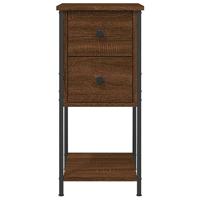 Nachtkastjes 2 st 32x42x70 cm bewerkt hout bruineikenkleurig - thumbnail