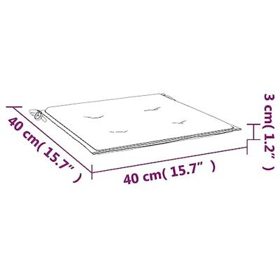 VidaXL Tuinstoelkussens 2 st 40x40x3 cm oxford stof groen