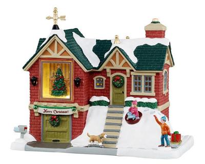 The Little Brick House 16x28x21 cm Kerstdorp LEMAX - Lemax