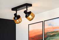 Lucide RAFA - Plafondspot - 2xE14 - Zwart - thumbnail