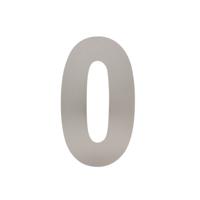 Intersteel Huisnummer 0 XL hoogte 30 cm geborsteld RVS - thumbnail
