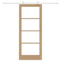 Schuifdeur ORKDAL Bruin 83 x 202 cm Hout en metaal - thumbnail