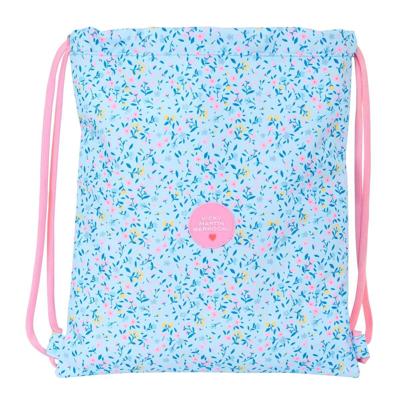 Rugtas met Koordjes Vicky Martín Berrocal Paraíso Blauw Roze 35 x 40 x 1 cm