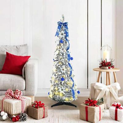 Kunstkerstboom met 50 LED met standaard Groen 120 cm PVC Kunstkerstboom met 50 LED met standaard Groen 120 cm PVC